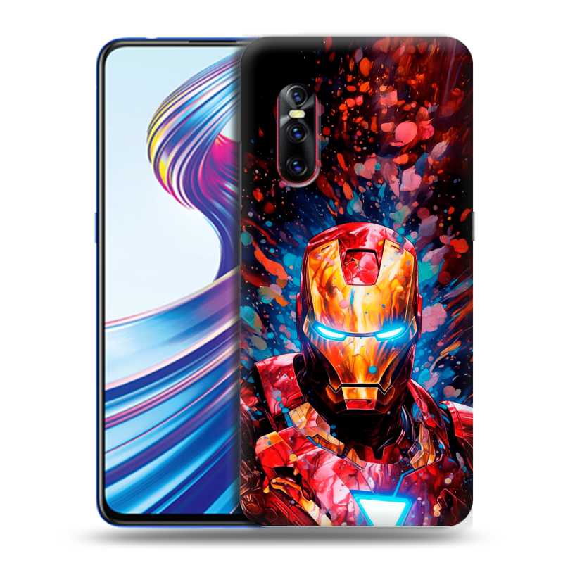 Силиконовый чехол на Vivo V15 Pro с принтом Железный человек Ironman Силиконовый чехол на Vivo V15 Pro с принтом Железный человек Ironman