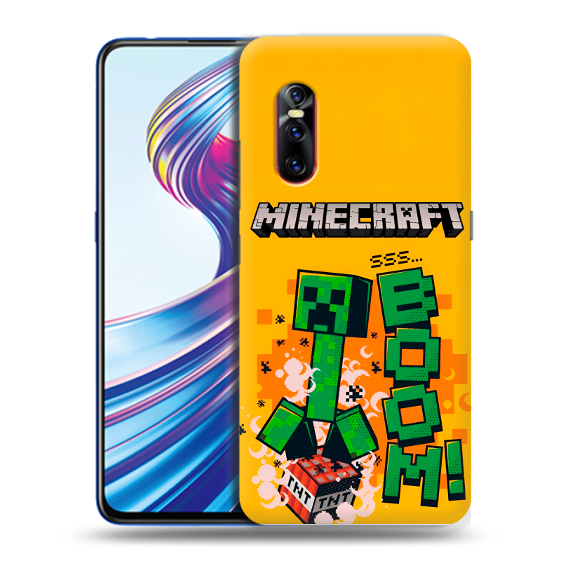 Силиконовый чехол на Vivo V15 Pro с принтом Майнкрафт Minecraft Силиконовый чехол на Vivo V15 Pro с принтом Майнкрафт Minecraft