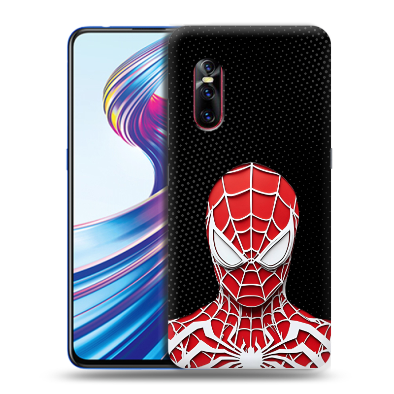 Силиконовый чехол на Vivo V15 Pro с принтом человек паук spiderman Силиконовый чехол на Vivo V15 Pro с принтом человек паук spiderman
