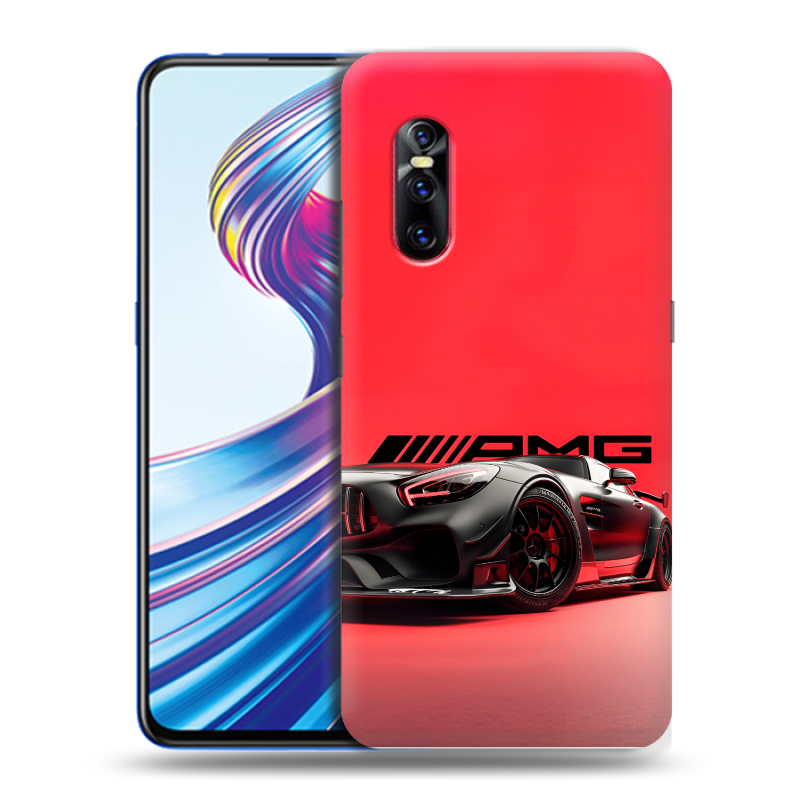 Силиконовый чехол на Vivo V15 Pro с принтом Мерседес Mercedes AMG Силиконовый чехол на Vivo V15 Pro с принтом Мерседес Mercedes AMG