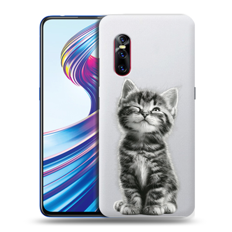 Силиконовый чехол на Vivo V15 Pro с принтом Котенок Силиконовый чехол на Vivo V15 Pro с принтом Котенок