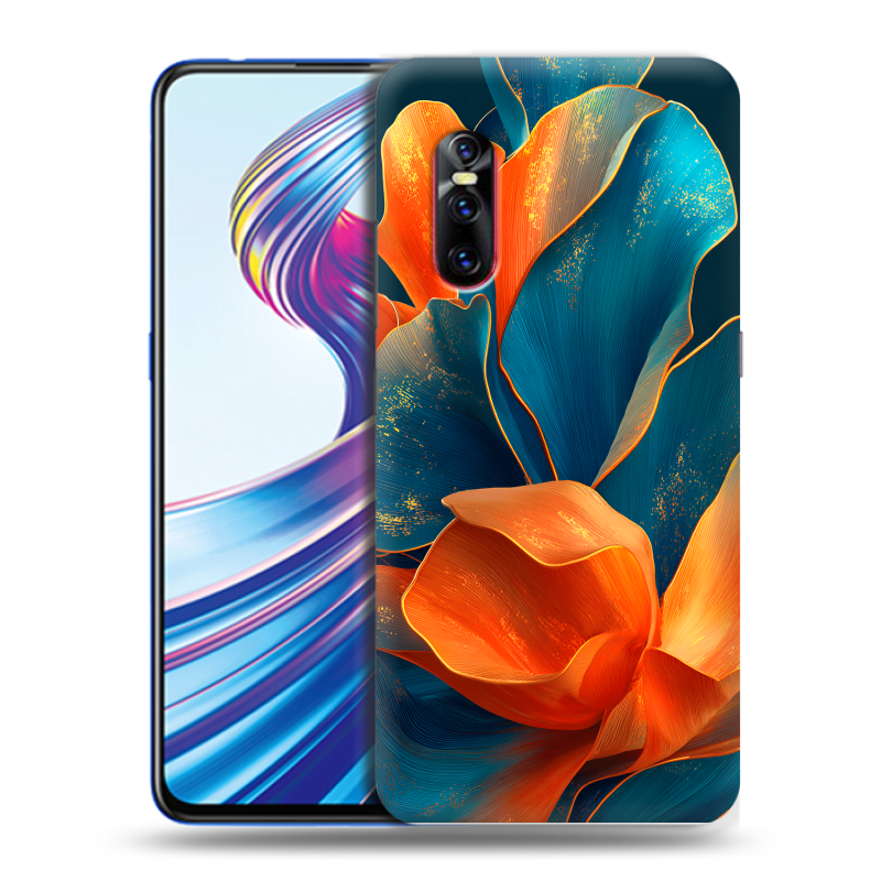 Силиконовый чехол на Vivo V15 Pro с принтом Цветы Силиконовый чехол на Vivo V15 Pro с принтом Цветы