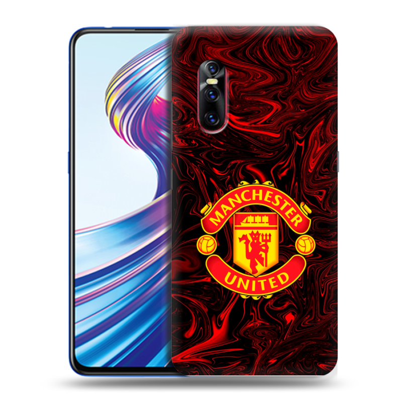 Силиконовый чехол на Vivo V15 Pro с принтом Manchester United Силиконовый чехол на Vivo V15 Pro с принтом Manchester United