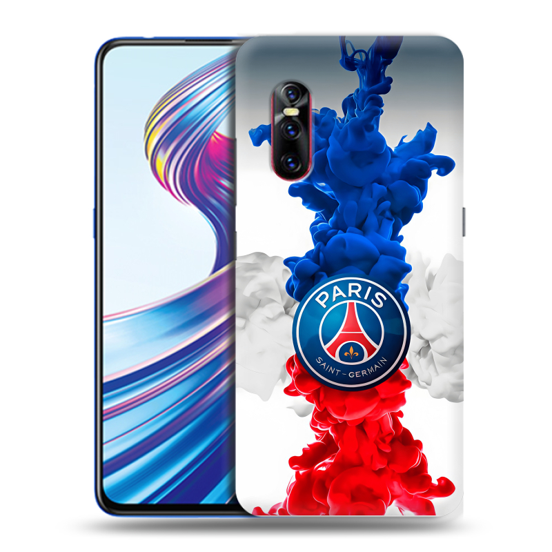 Пластиковый чехол на Vivo V15 Pro с принтом PSG ПСЖ Пластиковый чехол на Vivo V15 Pro с принтом PSG ПСЖ