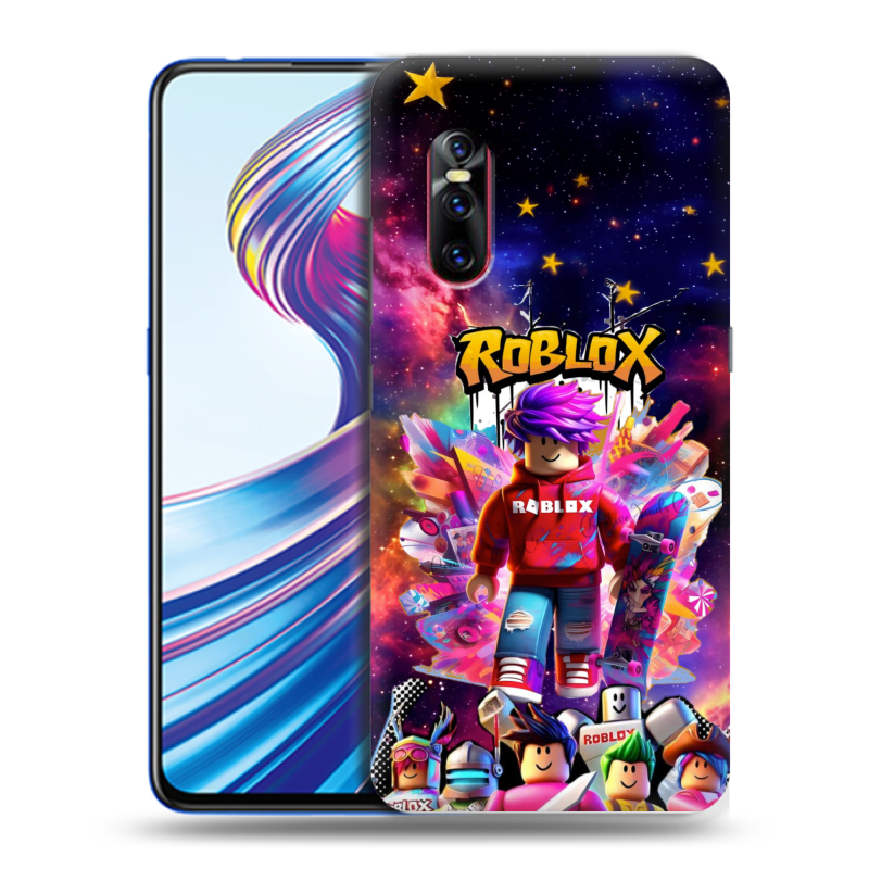 Силиконовый чехол на Vivo V15 Pro с принтом Roblox Роблокс Силиконовый чехол на Vivo V15 Pro с принтом Roblox Роблокс