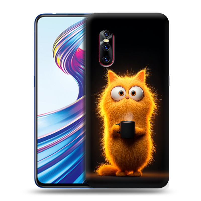 Силиконовый чехол на Vivo V15 Pro с принтом Смешной кот Силиконовый чехол на Vivo V15 Pro с принтом Смешной кот