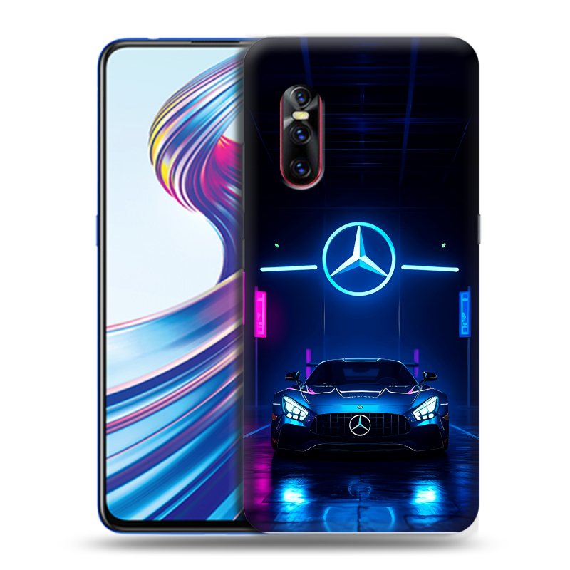 Силиконовый чехол на Vivo V15 Pro с принтом Mercedes Мерседес Силиконовый чехол на Vivo V15 Pro с принтом Mercedes Мерседес