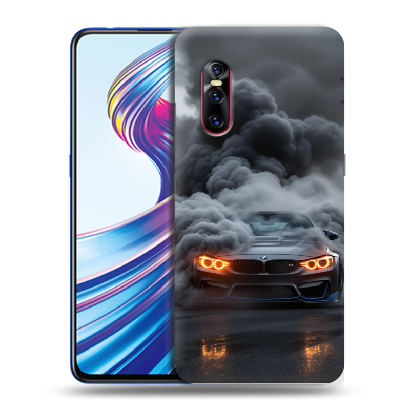 Пластиковый чехол на Vivo V15 Pro с принтом BMW БМВ Пластиковый чехол на Vivo V15 Pro с принтом BMW БМВ