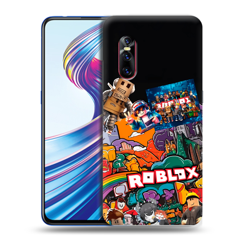 Пластиковый чехол на Vivo V15 Pro с принтом Roblox Роблокс Пластиковый чехол на Vivo V15 Pro с принтом Roblox Роблокс