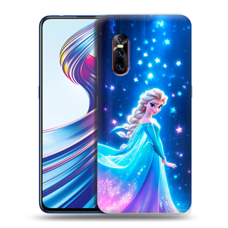 Силиконовый чехол на Vivo V15 Pro с принтом Холодное сердце Frozen Силиконовый чехол на Vivo V15 Pro с принтом Холодное сердце Frozen