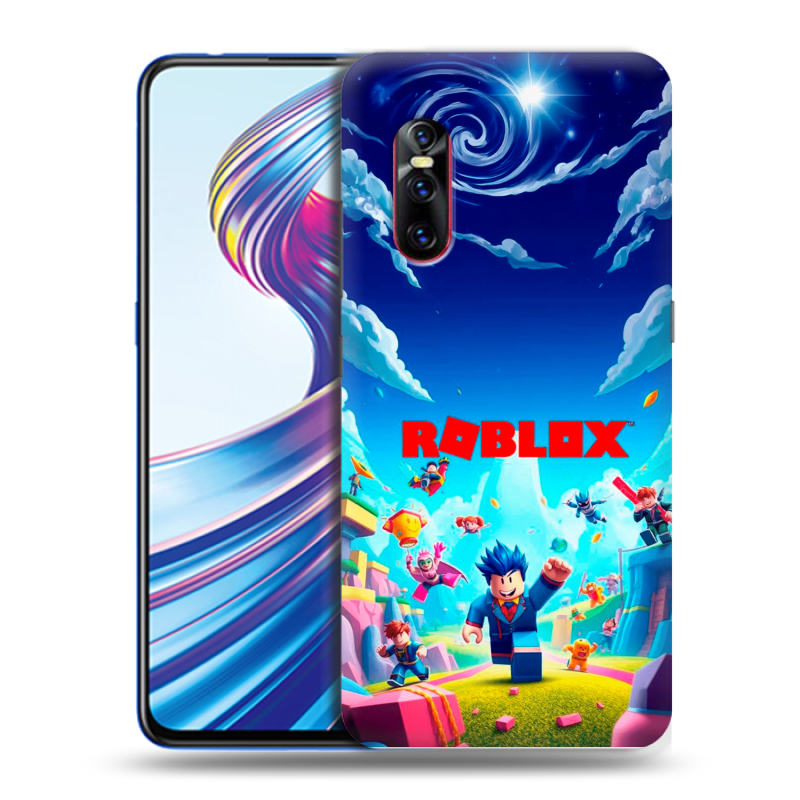 Пластиковый чехол на Vivo V15 Pro с принтом Roblox Роблокс Пластиковый чехол на Vivo V15 Pro с принтом Roblox Роблокс