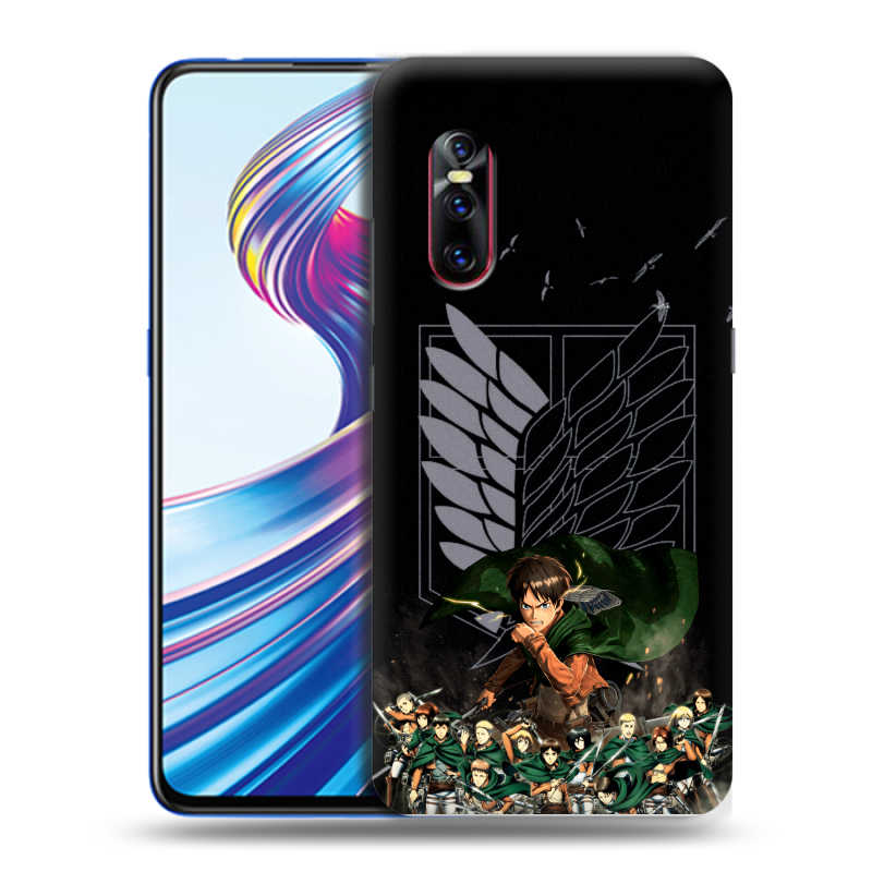 Пластиковый чехол на Vivo V15 Pro с принтом Атака титанов Пластиковый чехол на Vivo V15 Pro с принтом Атака титанов