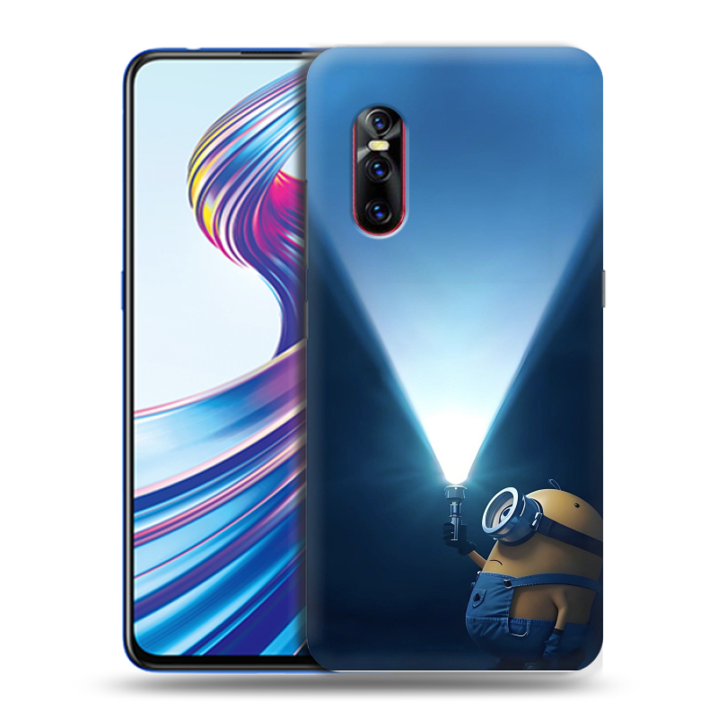 Пластиковый чехол на Vivo V15 Pro с принтом Миньоны Пластиковый чехол на Vivo V15 Pro с принтом Миньоны