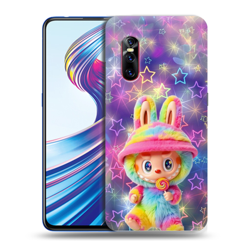 Силиконовый чехол на Vivo V15 Pro с принтом Labubu Лабубу Силиконовый чехол на Vivo V15 Pro с принтом Labubu Лабубу