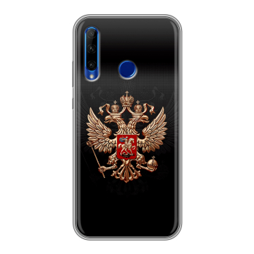 Силиконовый чехол на Huawei Honor 10i с принтом Герб России Силиконовый чехол на Huawei Honor 10i с принтом Герб России
