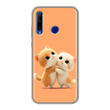 Силиконовый чехол на Huawei Honor 10i с принтом Милые котики Силиконовый чехол на Huawei Honor 10i с принтом Милые котики