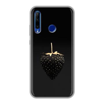 Силиконовый чехол на Huawei Honor 10i с принтом Черная клубника Силиконовый чехол на Huawei Honor 10i с принтом Черная клубника