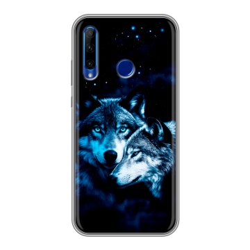 Силиконовый чехол на Huawei Honor 10i с принтом Волки Силиконовый чехол на Huawei Honor 10i с принтом Волки