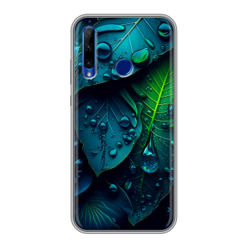 Силиконовый чехол на Huawei Honor 10i с принтом Листья Силиконовый чехол на Huawei Honor 10i с принтом Листья