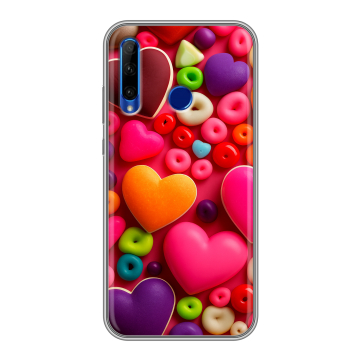 Силиконовый чехол на Huawei Honor 10i с принтом Сердечки Силиконовый чехол на Huawei Honor 10i с принтом Сердечки