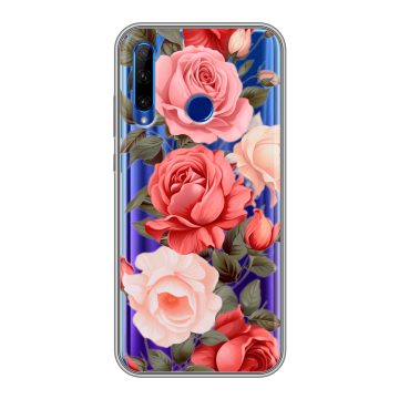 Силиконовый чехол на Huawei Honor 10i с принтом Розы
