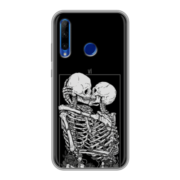 Силиконовый чехол на Huawei Honor 10i с принтом Поцелуй скелетов Силиконовый чехол на Huawei Honor 10i с принтом Поцелуй скелетов