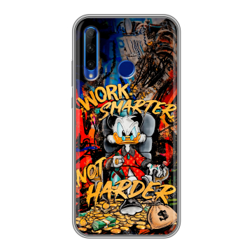 Силиконовый чехол на Huawei Honor 10i с принтом Дональд Дак Деньги