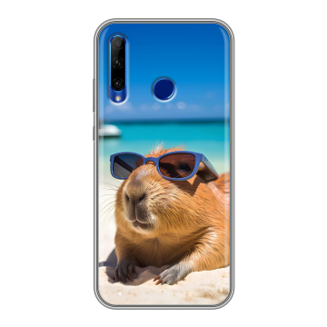 Силиконовый чехол на Huawei Honor 10i с принтом Капибара