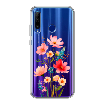 Силиконовый чехол на Huawei Honor 10i с принтом Цветы Силиконовый чехол на Huawei Honor 10i с принтом Цветы