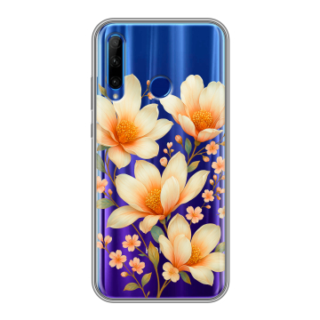 Силиконовый чехол на Huawei Honor 10i с принтом Цветы Силиконовый чехол на Huawei Honor 10i с принтом Цветы