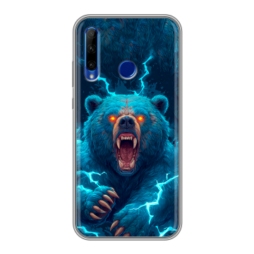 Силиконовый чехол на Huawei Honor 10i с принтом Медведь Силиконовый чехол на Huawei Honor 10i с принтом Медведь