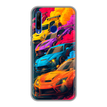 Силиконовый чехол на Huawei Honor 10i с принтом Тачки Силиконовый чехол на Huawei Honor 10i с принтом Тачки