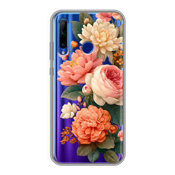 Силиконовый чехол на Huawei Honor 10i с принтом цветы Силиконовый чехол на Huawei Honor 10i с принтом цветы