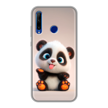 Силиконовый чехол на Huawei Honor 10i с принтом милая панда Силиконовый чехол на Huawei Honor 10i с принтом милая панда