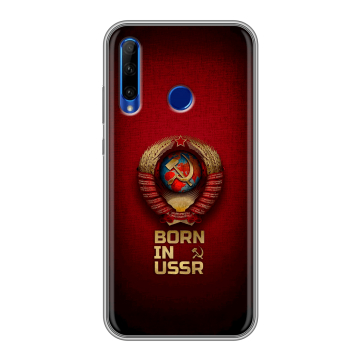 Силиконовый чехол на Huawei Honor 10i с принтом Флаг Герб СССР Силиконовый чехол на Huawei Honor 10i с принтом Флаг Герб СССР