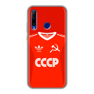 Силиконовый чехол на Huawei Honor 10i с принтом Флаг Герб СССР Силиконовый чехол на Huawei Honor 10i с принтом Флаг Герб СССР