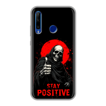 Силиконовый чехол на Huawei Honor 10i с принтом смешной скелет Силиконовый чехол на Huawei Honor 10i с принтом смешной скелет
