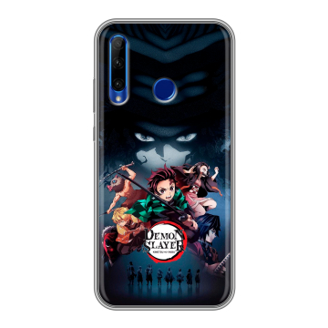 Силиконовый чехол на Huawei Honor 10i с принтом Demon Slayer Клинок рассекающий демонов
