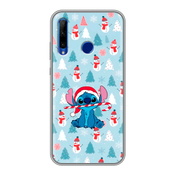 Силиконовый чехол на Huawei Honor 10i с принтом Стич Новый год Силиконовый чехол на Huawei Honor 10i с принтом Стич Новый год