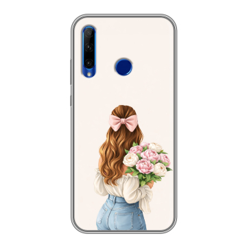 Силиконовый чехол на Huawei Honor 10i с принтом женский