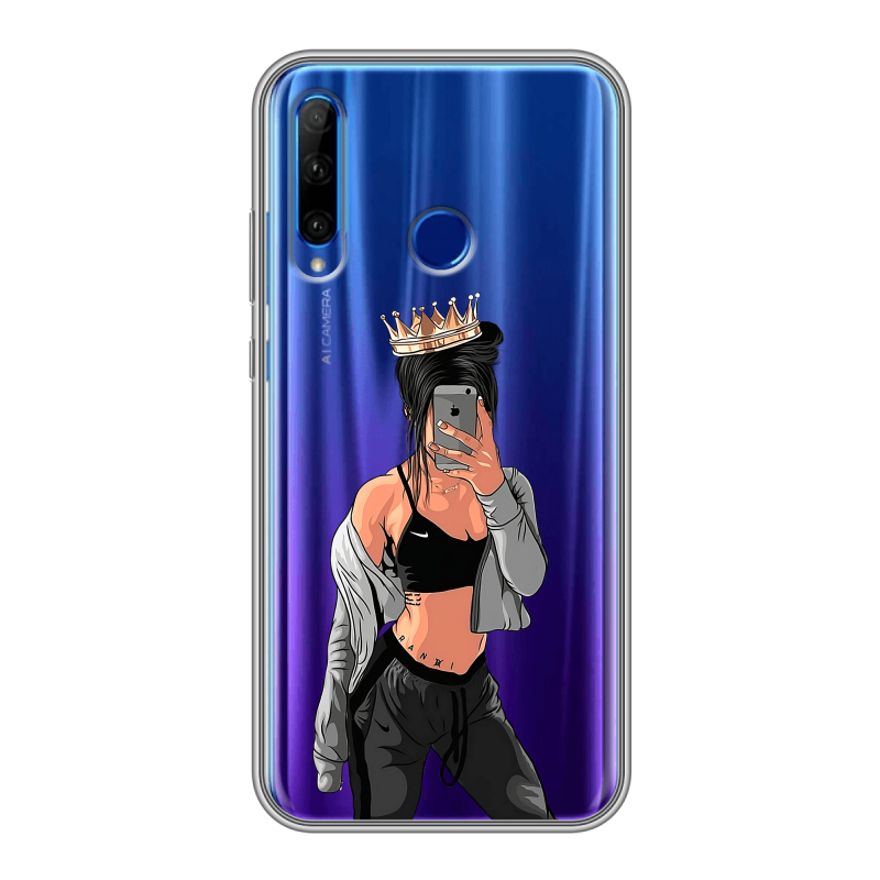 Силиконовый противоударный чехол на Huawei Honor 10i с принтом Женские принты Силиконовый противоударный чехол на Huawei Honor 10i с принтом Женские принты
