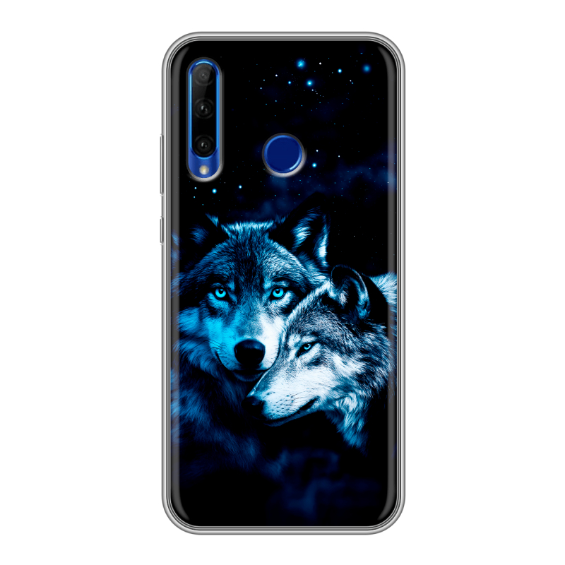 Силиконовый чехол на Huawei Honor 10i с принтом Волки Силиконовый чехол на Huawei Honor 10i с принтом Волки