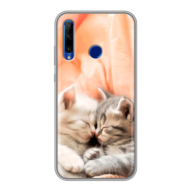 Силиконовый чехол на Huawei Honor 10i с принтом Котята Силиконовый чехол на Huawei Honor 10i с принтом Котята
