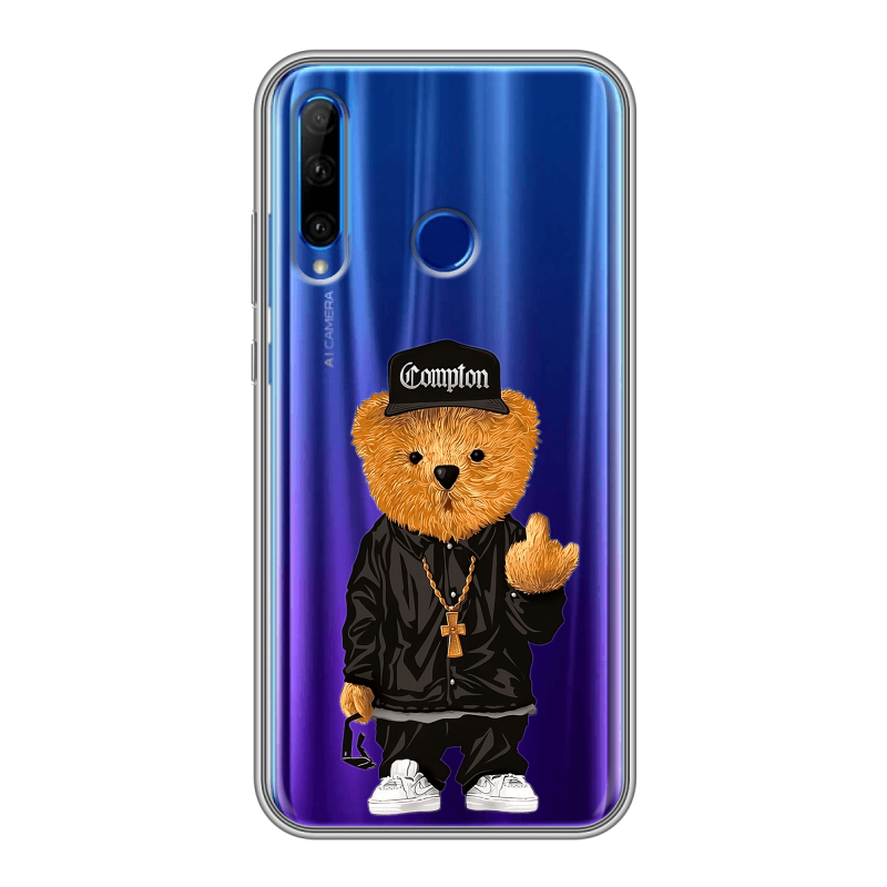 Силиконовый чехол на Huawei Honor 10i с принтом Мишка Силиконовый чехол на Huawei Honor 10i с принтом Мишка