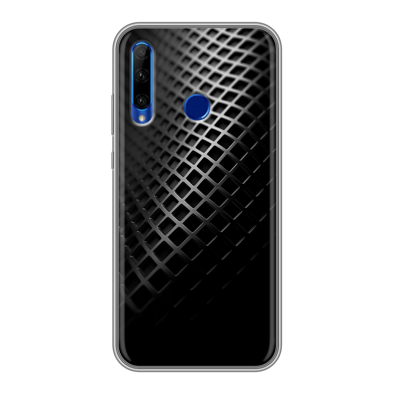 Силиконовый противоударный чехол на Huawei Honor 10i с принтом Текстура металла Силиконовый противоударный чехол на Huawei Honor 10i с принтом Текстура металла