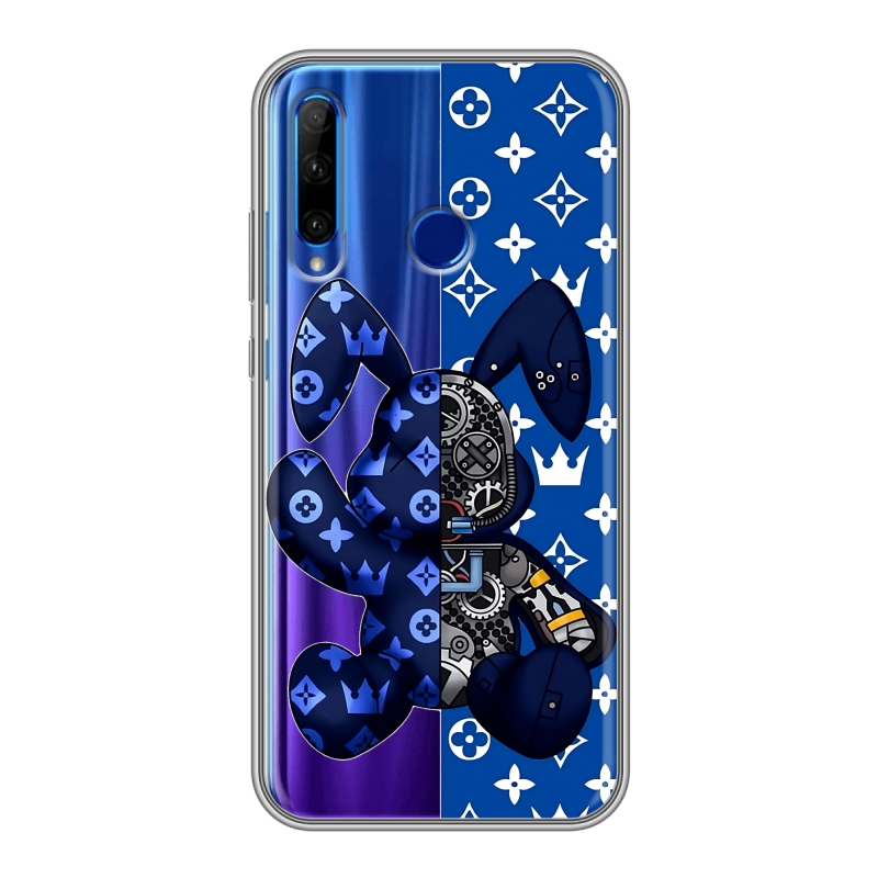 Силиконовый противоударный чехол на Huawei Honor 10i с принтом Луи робот Силиконовый противоударный чехол на Huawei Honor 10i с принтом Луи робот