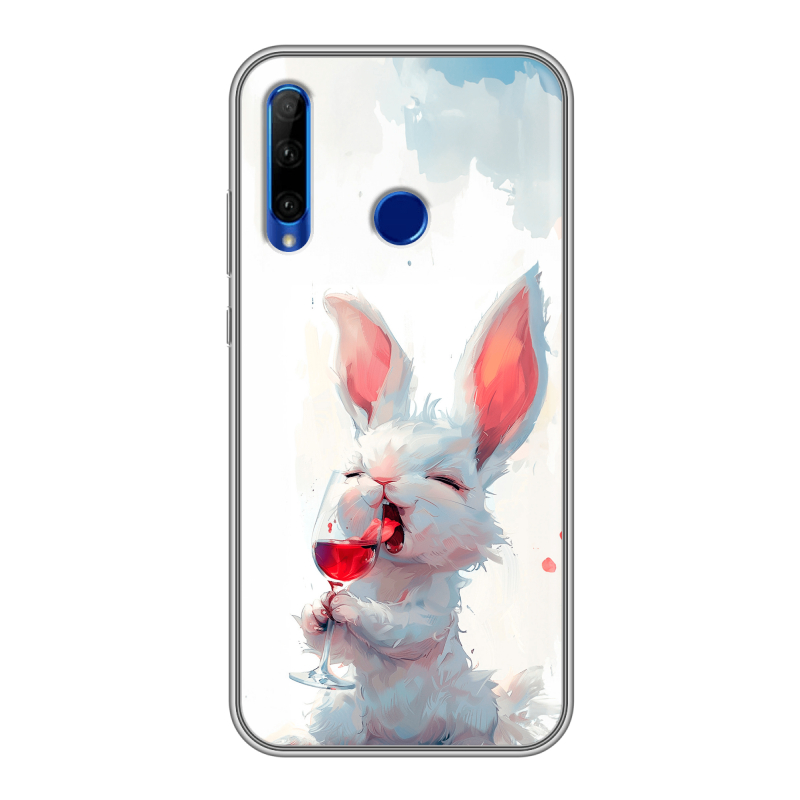 Силиконовый чехол на Huawei Honor 10i с принтом кролик зайчик Силиконовый чехол на Huawei Honor 10i с принтом кролик зайчик