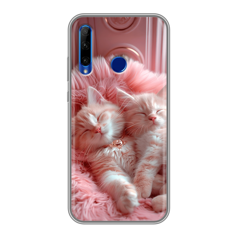 Силиконовый чехол на Huawei Honor 10i с принтом котята котики Силиконовый чехол на Huawei Honor 10i с принтом котята котики