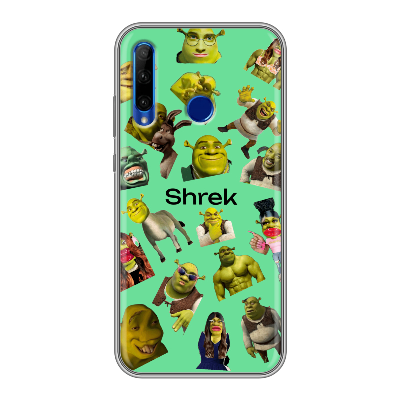 Силиконовый чехол на Huawei Honor 10i с принтом Шрек Shrek Силиконовый чехол на Huawei Honor 10i с принтом Шрек Shrek