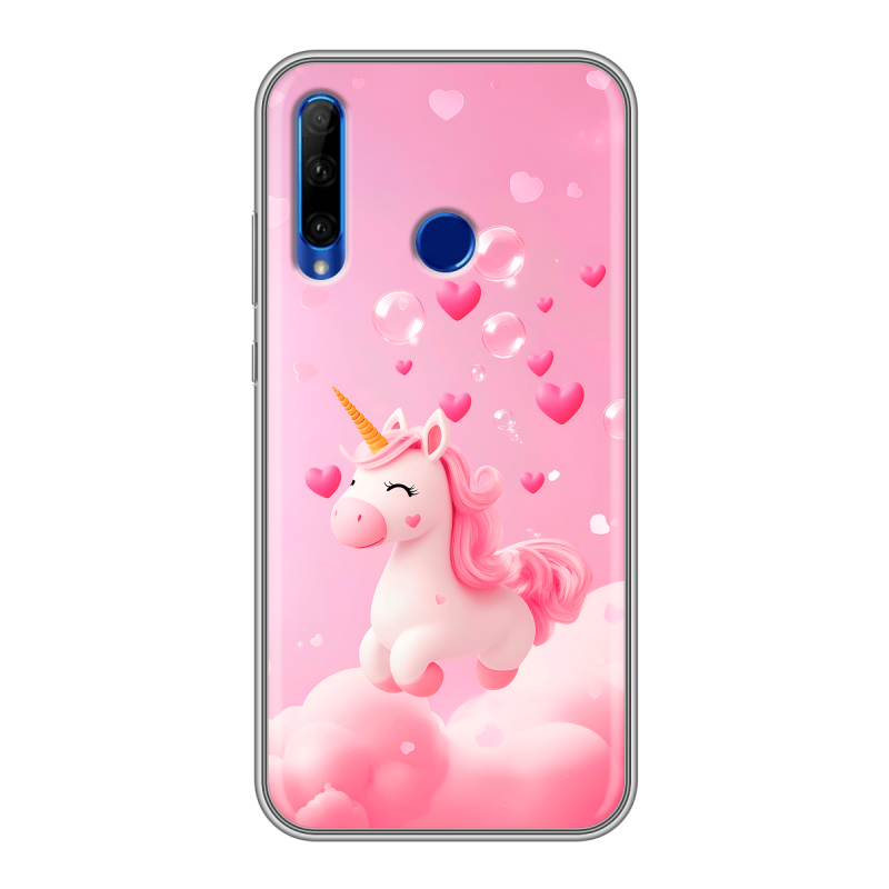 Силиконовый чехол на Huawei Honor 10i с принтом Единорог Силиконовый чехол на Huawei Honor 10i с принтом Единорог